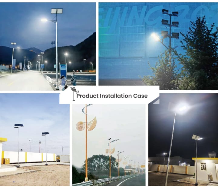 Lampadaire Solaire 7500W – Éclairage Ultra Puissant & 100% Autonome