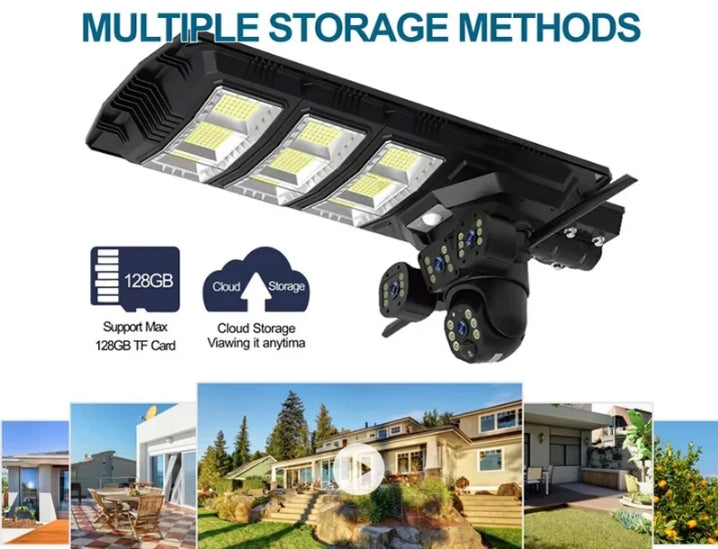 👉 2 en 1 : éclairage puissant + système de surveillance professionnel = sécurité totale sans facture d’électricité