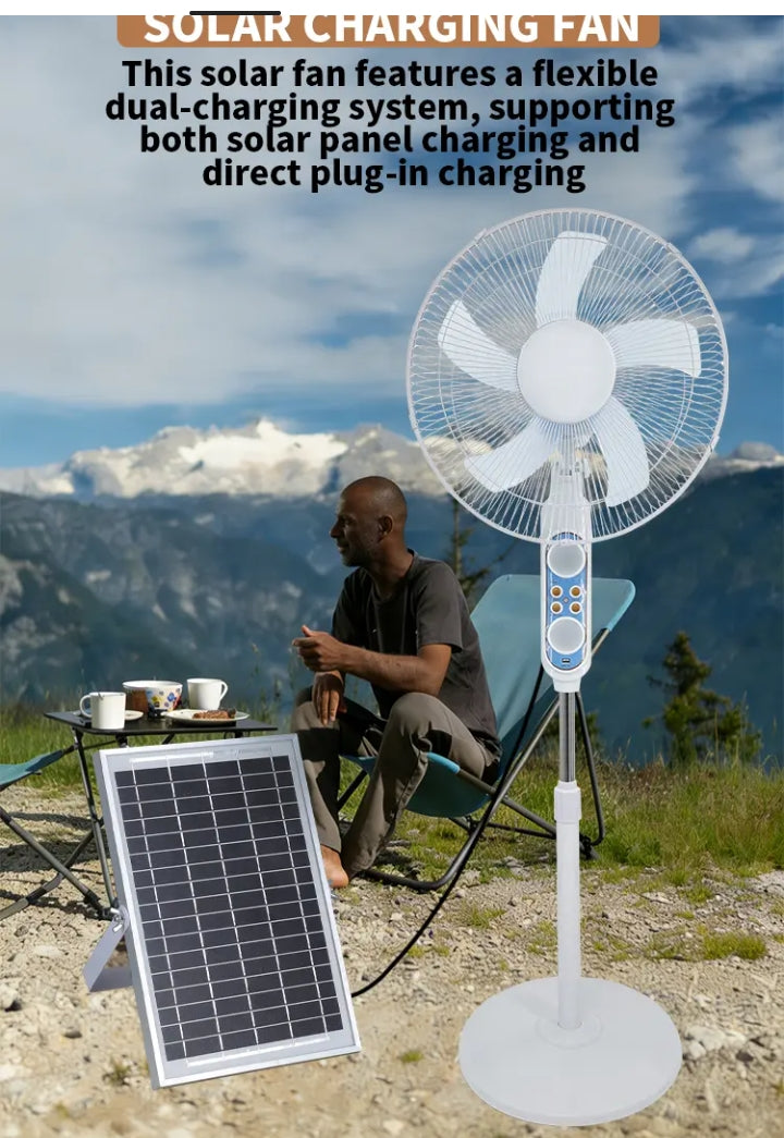 🔥 Plus jamais de chaleur même sans courant – Passez au ventilateur solaire maintenant !