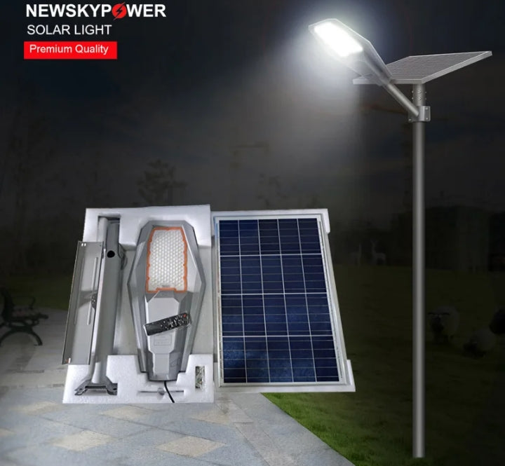 LE PUISSANT LAMPADAIRE  SOLAIRE 12000W💼 Investissez Aujourd'hui, Réalisez des Économies Pendant des Années