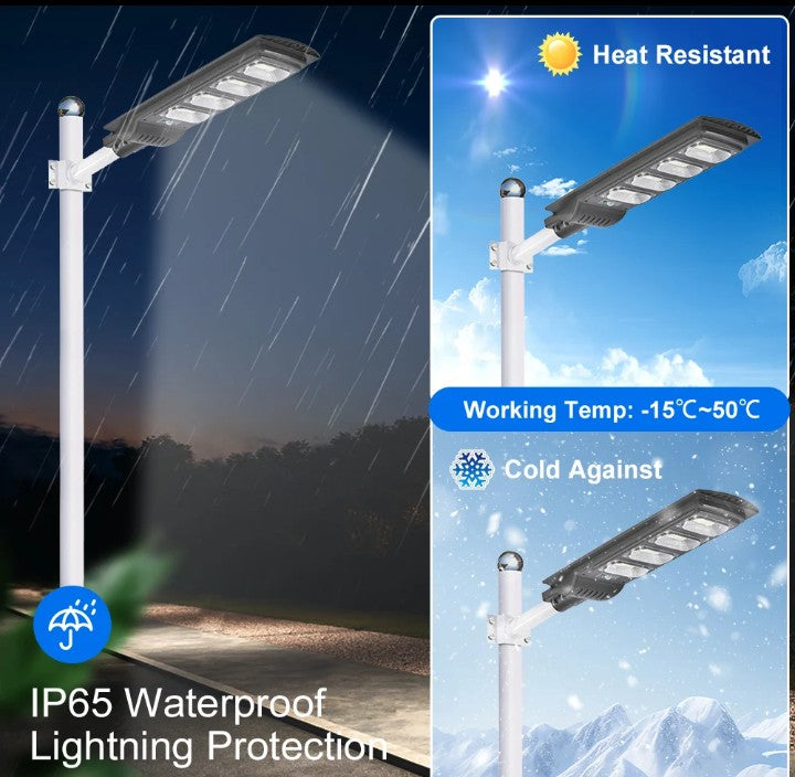 ☀️ Le Puissant Lampadaire Solaire 20000W LEADDER — La Puissance Solaire au Service de Vos Projets
